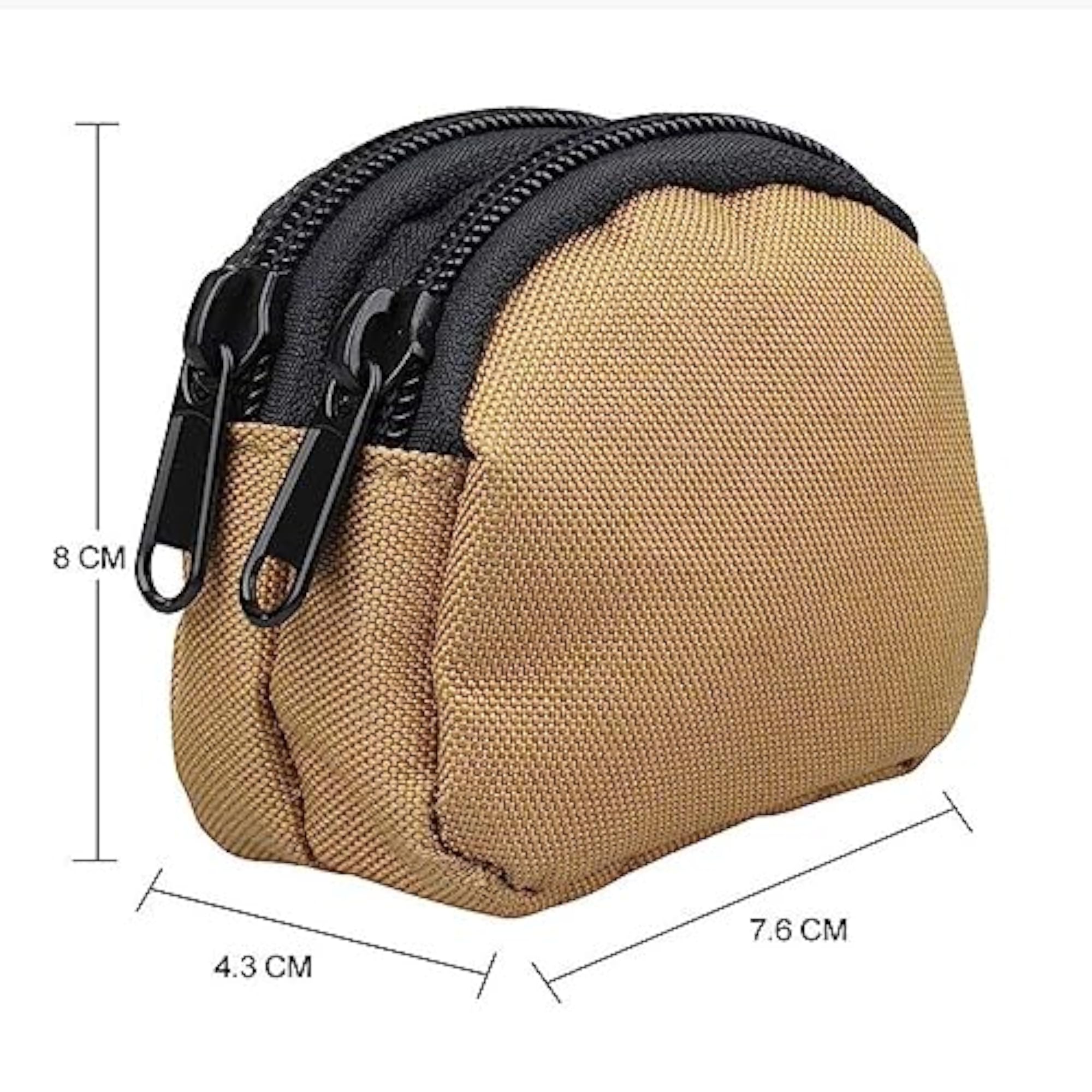Triple Layer Waterproof Coin Pouch in Khaki